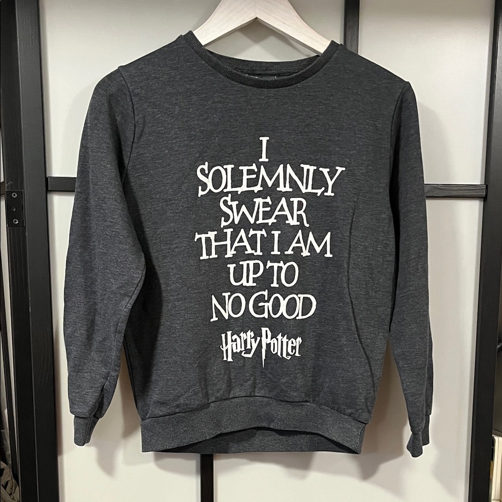 Harry Potter Quotes Gray Sweater Women's Size 4 or Small